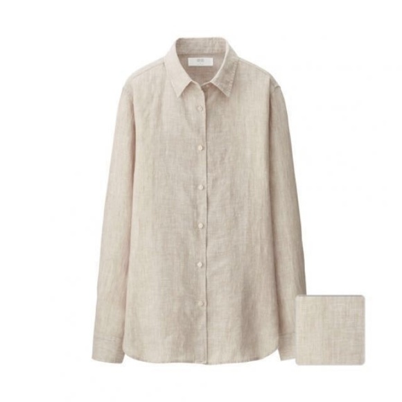 Uniqlo Tops - uniqlo linen button-down